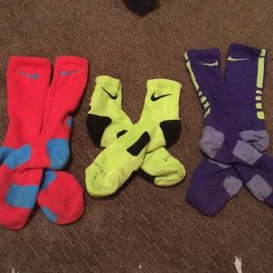 Lot of 3 pair of Nike elite socks